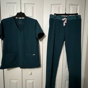 Figs scrubs set Caribbean Blue, Medium